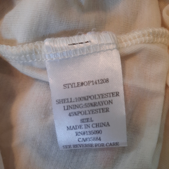 Sheer floral swim cover up palazzo pants LG *B - Picture 2 of 7